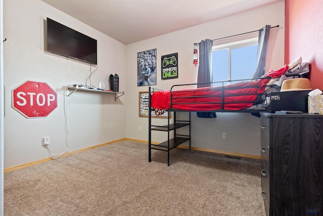 bedroom with carpet floors