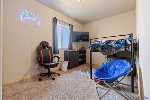 view of carpeted bedroom