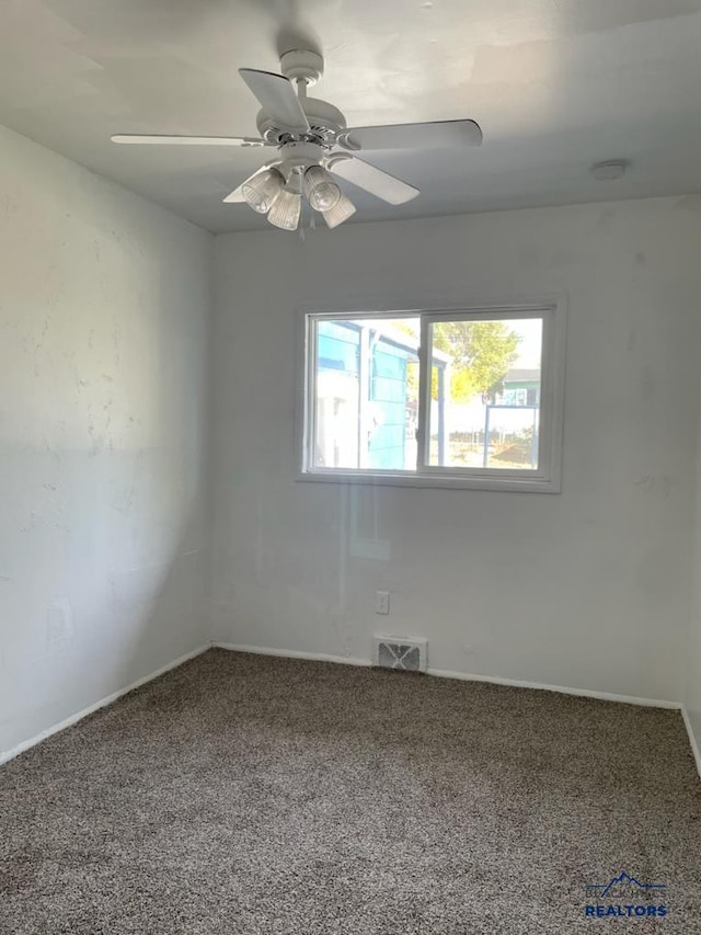 1022 Blaine Ave, Rapid City, SD 57701 - carpeted spare room with a ceiling fan and visible vents