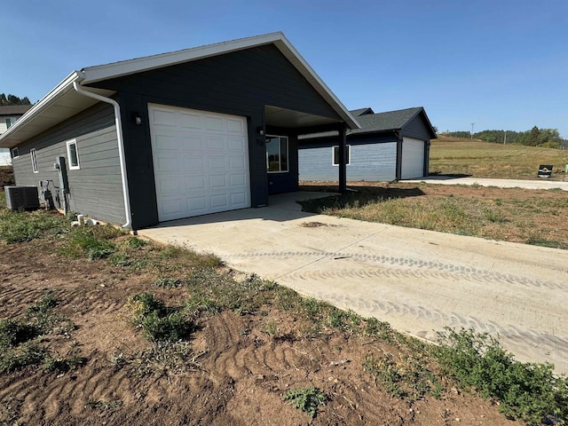 view of front of property with central AC