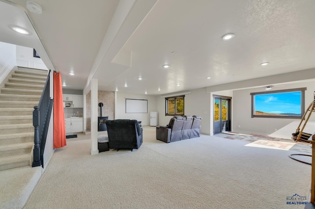 view of carpeted living room