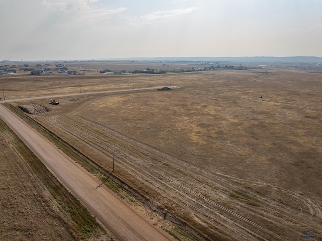 bird's eye view with a rural view