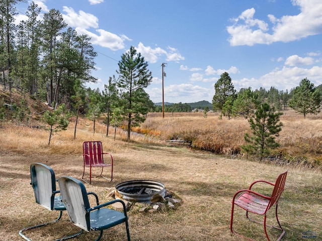exterior space with a rural view
