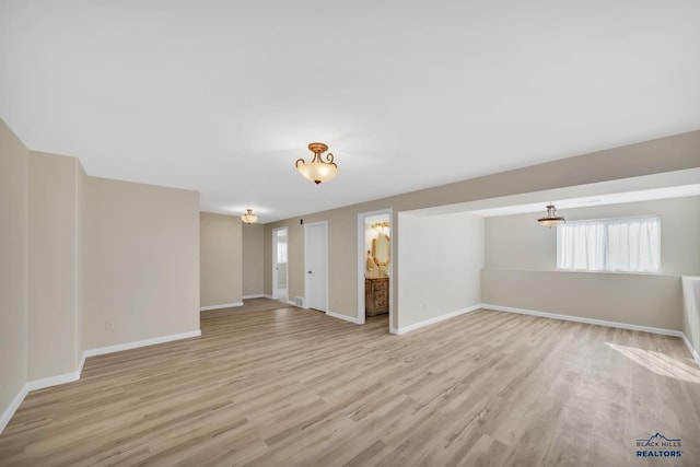 unfurnished room featuring light hardwood / wood-style floors