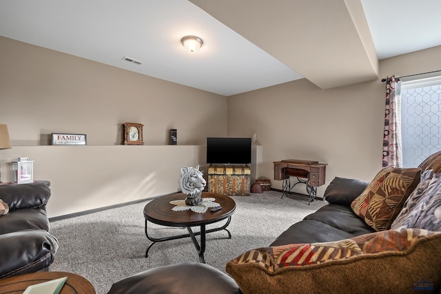 view of carpeted living room