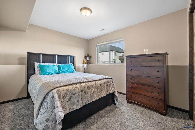 bedroom with carpet