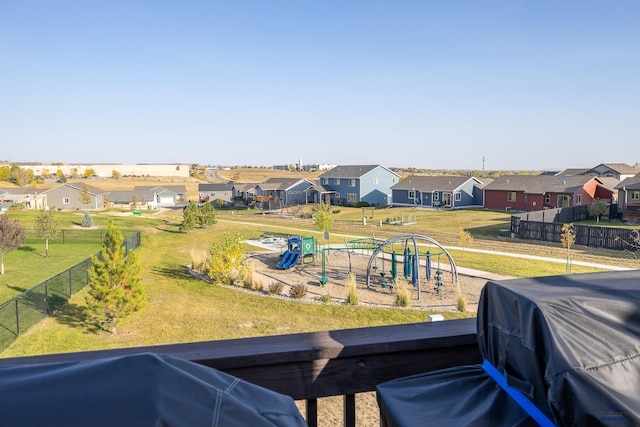 exterior space featuring a playground