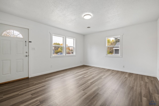 entrance foyer featuring dark hardwood / wood-style flooring and plenty of natural light