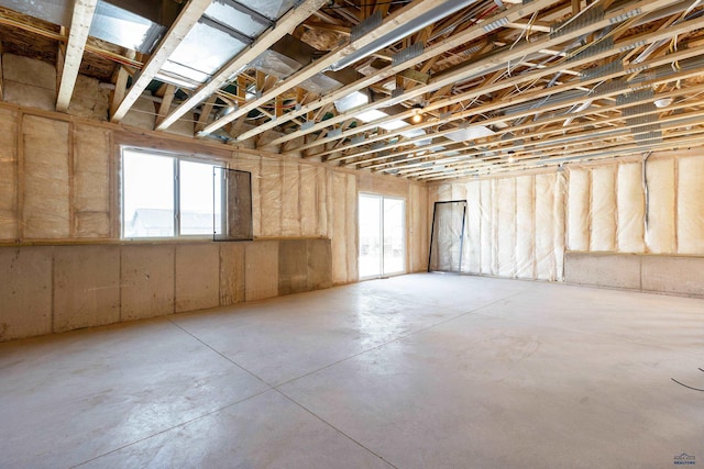 basement with a wealth of natural light