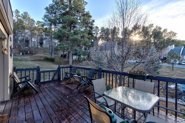 view of wooden terrace