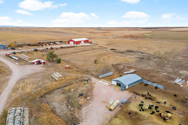 aerial view featuring a rural view