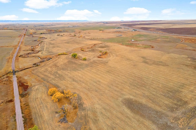 aerial view featuring a rural view