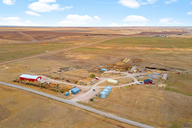 drone / aerial view with a rural view