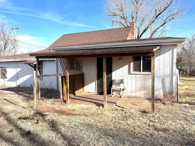 view of rear view of property