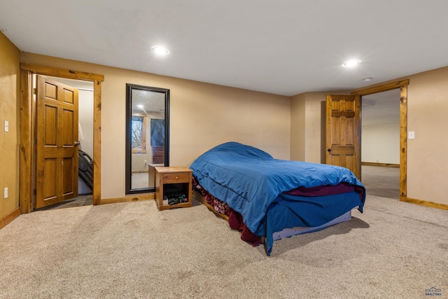 bedroom with carpet floors