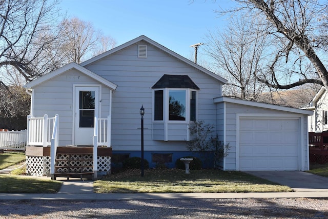 view of front of home featuring a garage