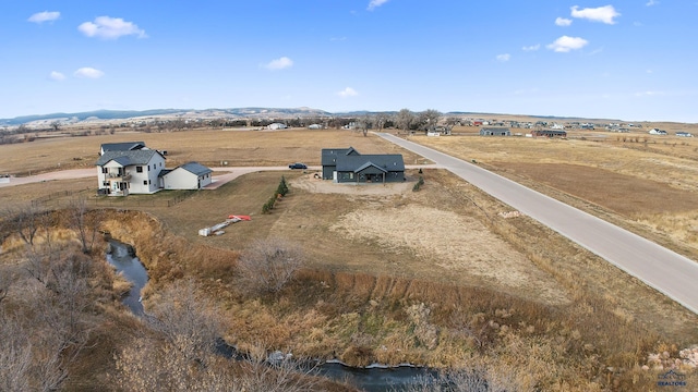 drone / aerial view with a rural view