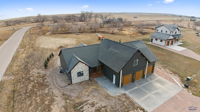 bird's eye view with a rural view