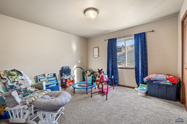 recreation room featuring carpet floors