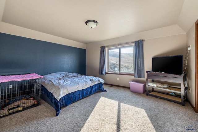 bedroom featuring carpet