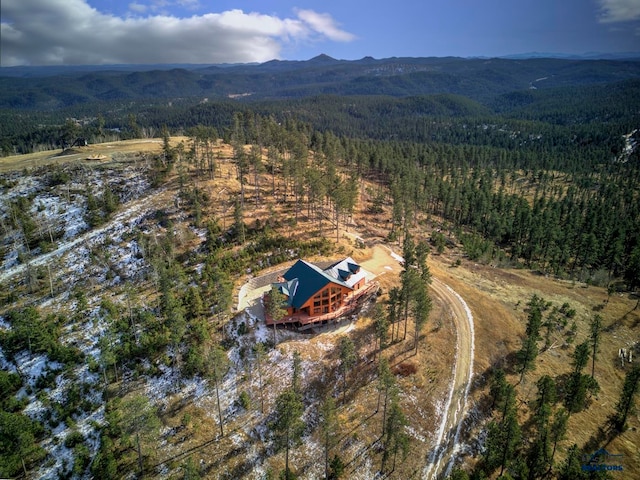 bird's eye view featuring a mountain view