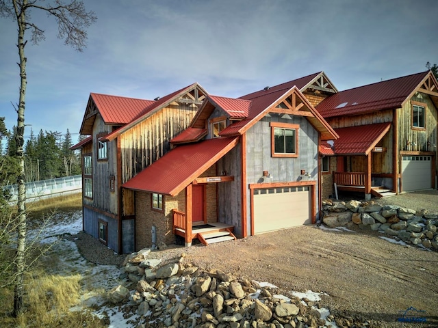 view of front of home featuring a garage