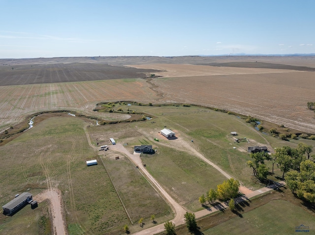 bird's eye view with a rural view