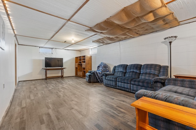 living room featuring hardwood / wood-style floors