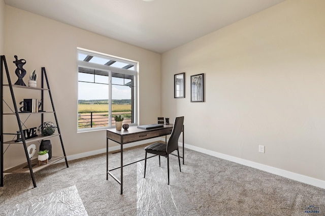 office area with carpet