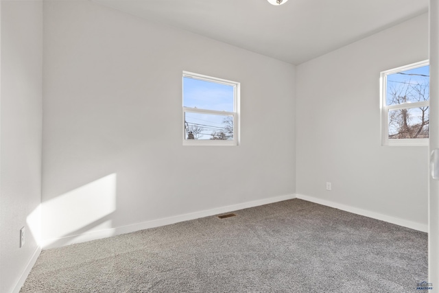 carpeted empty room featuring a healthy amount of sunlight