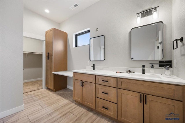 bathroom with vanity