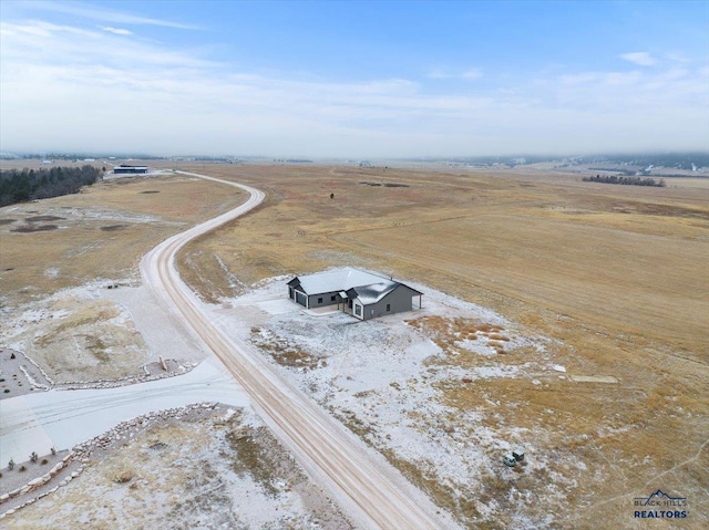 bird's eye view with a rural view