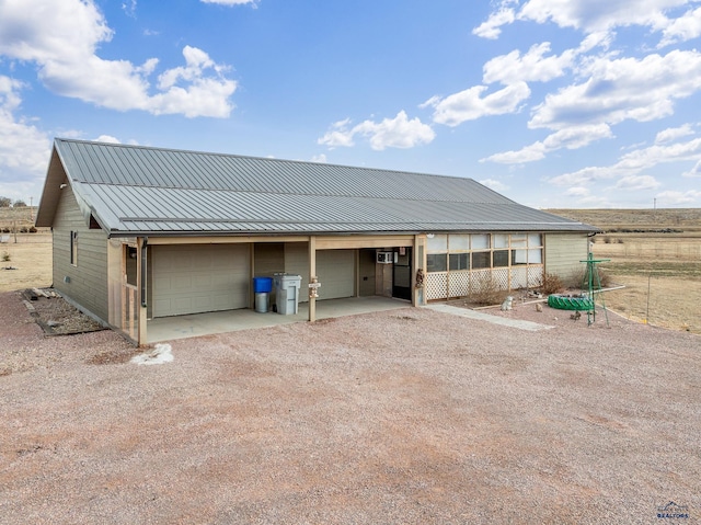 exterior space with an outbuilding