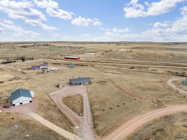 aerial view with a rural view