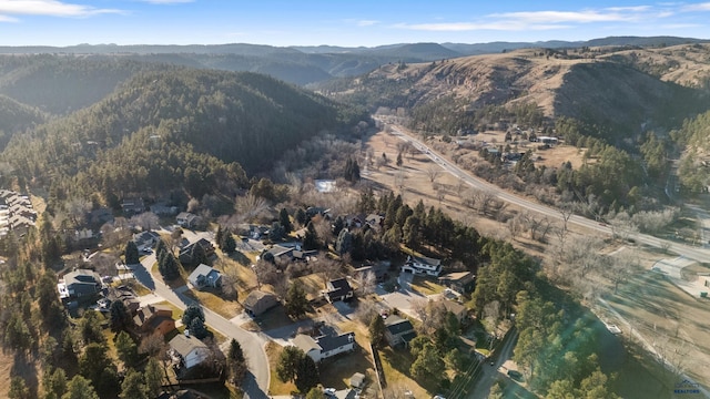 bird's eye view featuring a mountain view