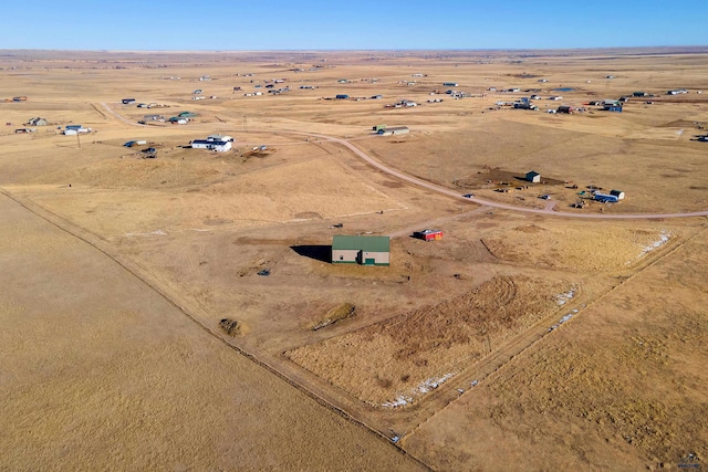 aerial view with a rural view