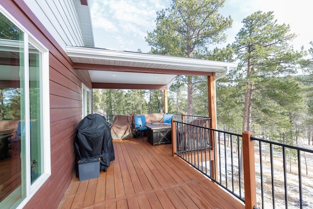 deck with grilling area