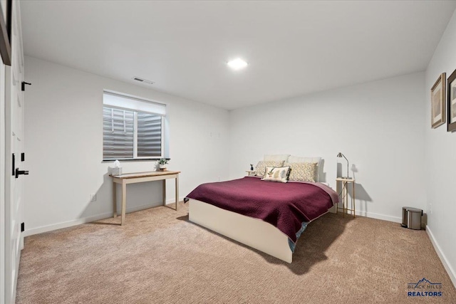 view of carpeted bedroom