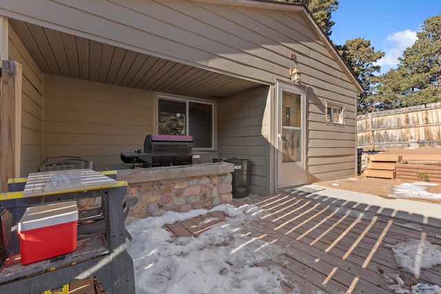 view of patio / terrace with area for grilling