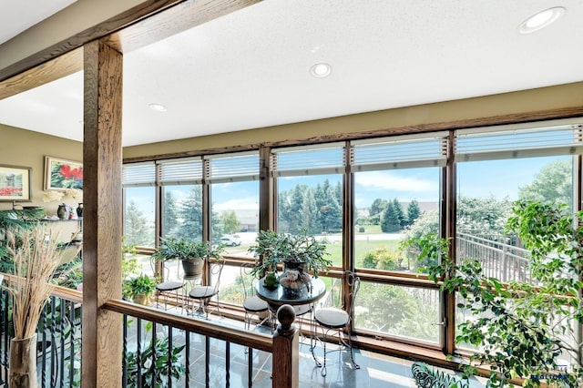 view of sunroom