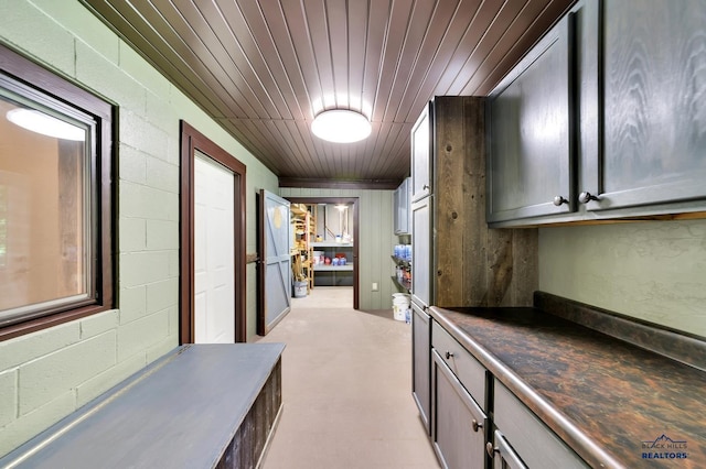 kitchen with wooden ceiling