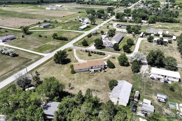 aerial view featuring a rural view