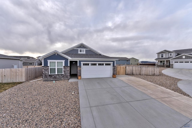 view of front facade with a garage