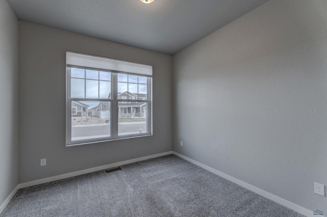 view of carpeted spare room