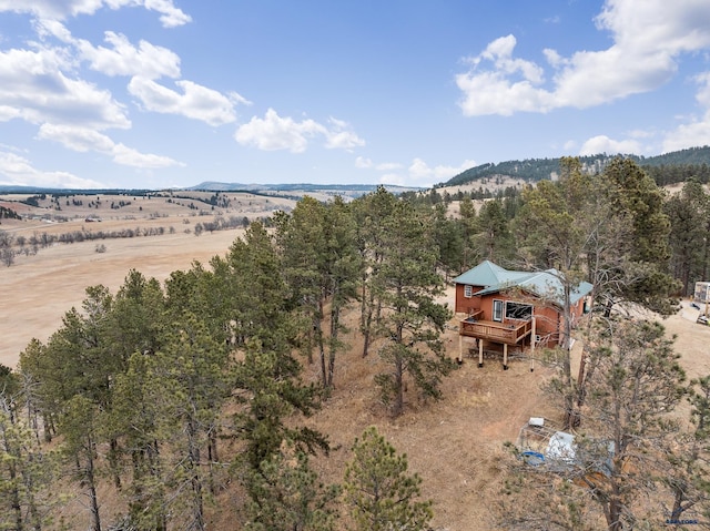 aerial view featuring a rural view