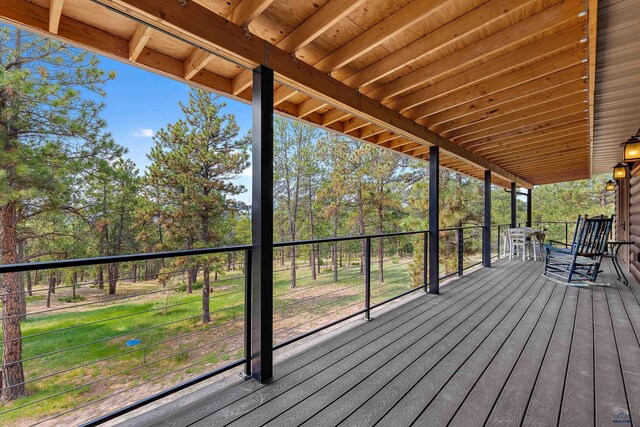 view of wooden terrace