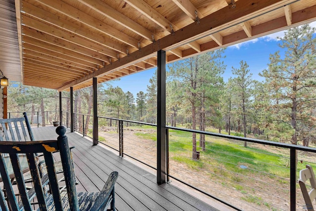 view of wooden deck