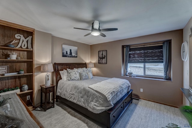 bedroom with ceiling fan