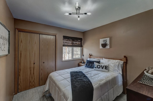 bedroom featuring a closet