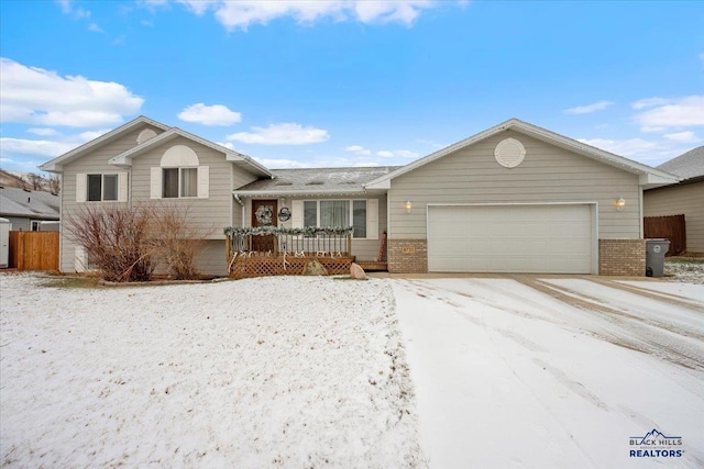 split level home featuring a garage